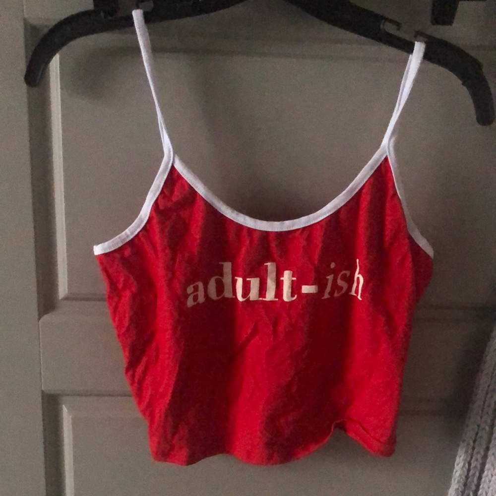 Red 'Adult-ish' Tank Top NWT